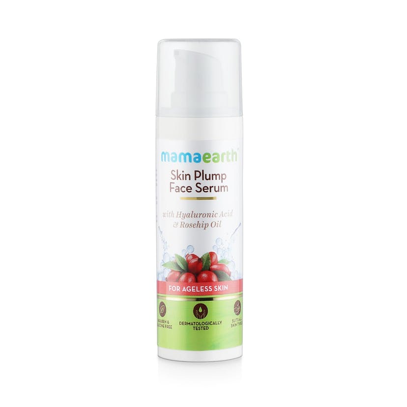 Skin Plump Face Serum with Hyaluronic Acid & Rosehip Oil