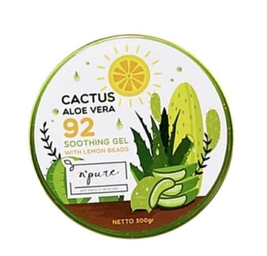 Cactus Aloe Vera Soothing Gel with Lemon Beads